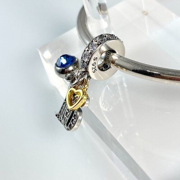 Sterling Silver 16th Birthday with Birthstone Dangle Charm - CUSTOMIZABLE - Picture 2 of 6